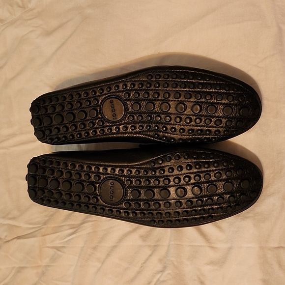 GUCCI BLACK LEATHER HORSEBIT SLIP ON LOAFERS - Picture 5 of 12